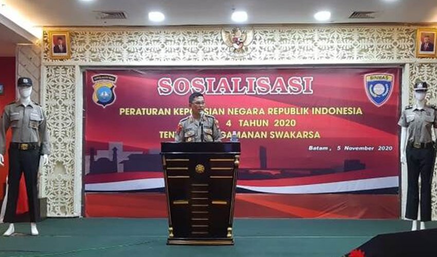 Ditbinmas Polda Kepri Sosialisasikan Perpol Pam Swakarsa