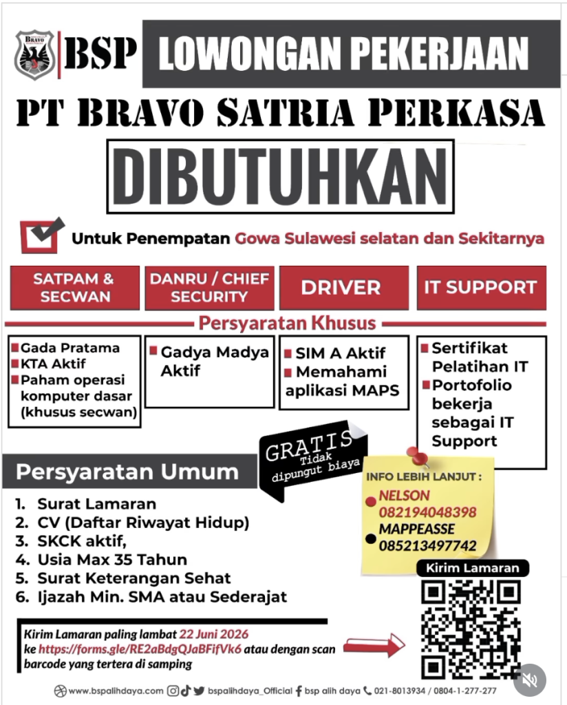 Lowongan kerja BSP